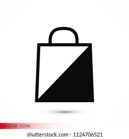 bag icon, stock vector illustration flat design style