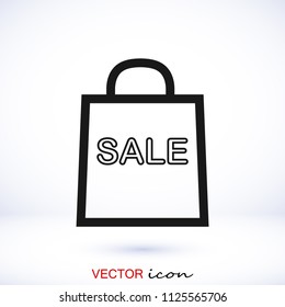 bag icon, stock vector illustration flat design style
