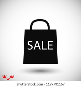 bag icon, stock vector illustration flat design style