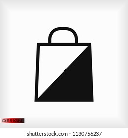 bag icon, stock vector illustration flat design style