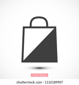 bag icon, stock vector illustration flat design style