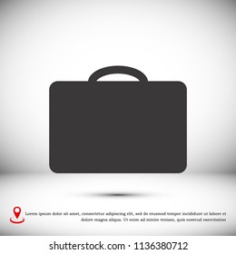 bag icon, stock vector illustration flat design style