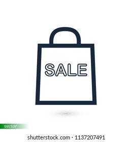 bag icon, stock vector illustration flat design style