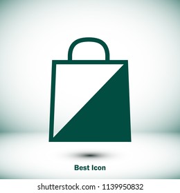 bag icon, stock vector illustration flat design style