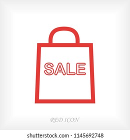 bag icon, stock vector illustration flat design style