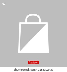 bag icon, stock vector illustration flat design style
