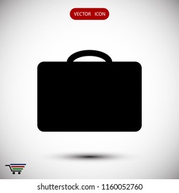 bag icon, stock vector illustration flat design style