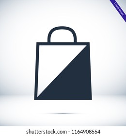 bag icon, stock vector illustration flat design style