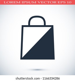 bag icon, stock vector illustration flat design style