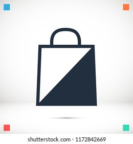 bag icon, stock vector illustration flat design style