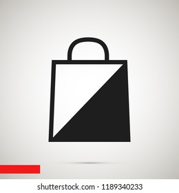 bag icon, stock vector illustration flat design style