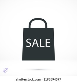 bag icon, stock vector illustration flat design style