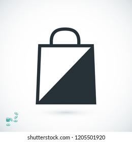 bag icon, stock vector illustration flat design style