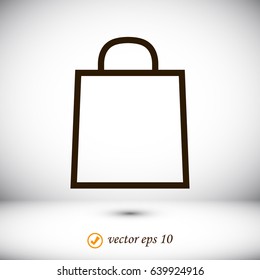 bag icon, stock vector illustration flat design style