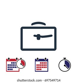 bag icon, stock vector illustration flat design style