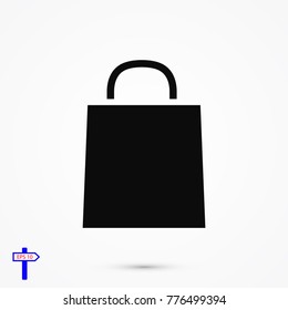 bag icon, stock vector illustration flat design style