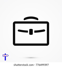 bag icon, stock vector illustration flat design style