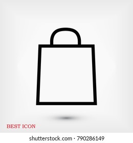 bag icon, stock vector illustration flat design style