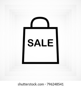 bag icon, stock vector illustration flat design style