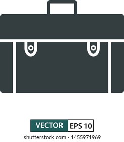 Bag icon, symbol, flat design isolated on white. Vector illustration EPS 10