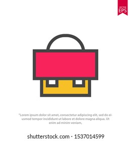 Bag icon template design. Shopping bag vector illustration