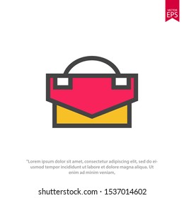 Bag icon template design. Shopping bag vector illustration