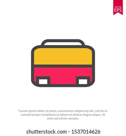 Bag icon template design. Shopping bag vector illustration