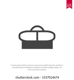 Bag icon template design. Shopping bag vector illustration