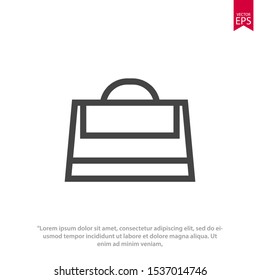 Bag icon template design. Shopping bag vector illustration