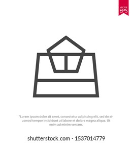 Bag icon template design. Shopping bag vector illustration