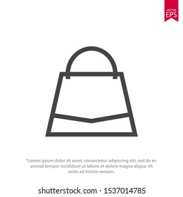 Bag icon template design. Shopping bag vector illustration