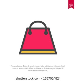 Bag icon template design. Shopping bag vector illustration