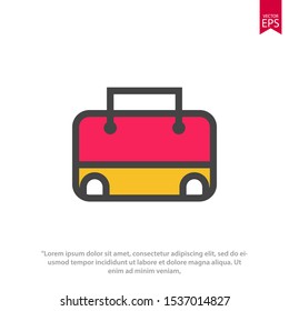 Bag icon template design. Shopping bag vector illustration