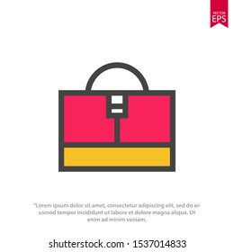 Bag icon template design. Shopping bag vector illustration