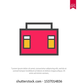 Bag icon template design. Shopping bag vector illustration