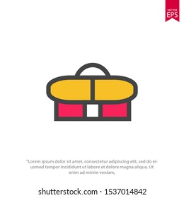 Bag icon template design. Shopping bag vector illustration