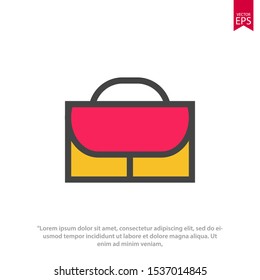 Bag icon template design. Shopping bag vector illustration