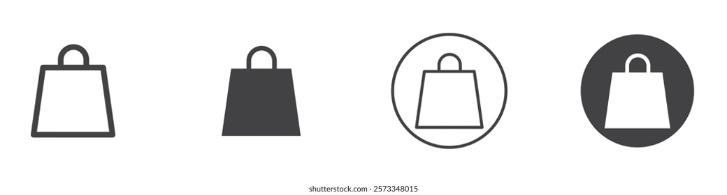 Bag icon Thin line art isolated