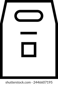 icono de bolsa. Diseño de estilo lineal delgado aislado sobre fondo blanco