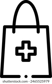 bag icon. Thin Linear Style Design Isolated On White Background