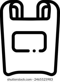 bag icon. Thin Linear Style Design Isolated On White Background