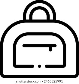 icono de bolsa. Diseño De Estilo Lineal Delgado Aislado Sobre Fondo Blanco