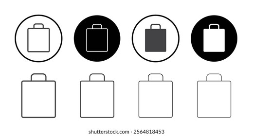 Bag icon Thin outline art symbol