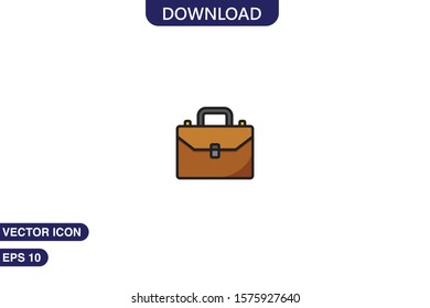 Bag icon in trendy flat style isolated on white background vector illustration 