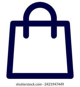 icono de bolsa en estilo plano de moda, icono de vector