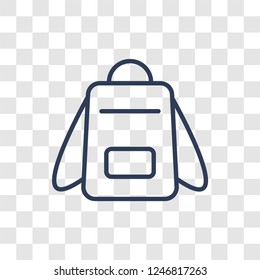 Bag icon. Trendy linear Bag logo concept on transparent background from Clothes collection