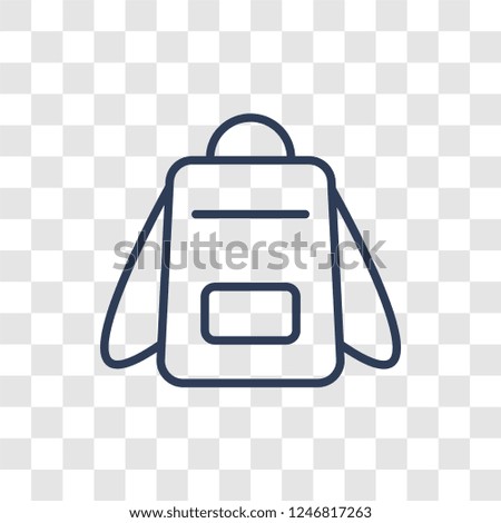 Bag icon. Trendy linear Bag logo concept on transparent background from Clothes collection