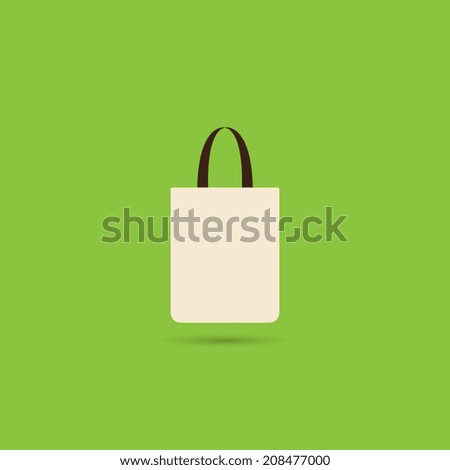 Similar – Image, Stock Photo Reusable cloth bag paper bag and glass bottle