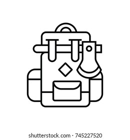 Bag icon vector design adventure holiday hiking illustration