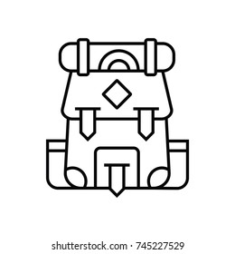 Bag icon vector design adventure holiday hiking illustration